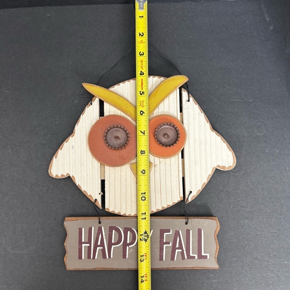 DanDee Welcome Fall Wooden Owl Hanging Wall Door Decor - Picture 4 of 5